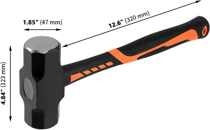 GINLANK 2PCS 4LB Sledge Hammer, Club Hammer with High Carbon Steel, Crack Hammer for Camping Removing Woodworking - Image 2